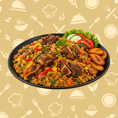Fried Rice with Goat Meat